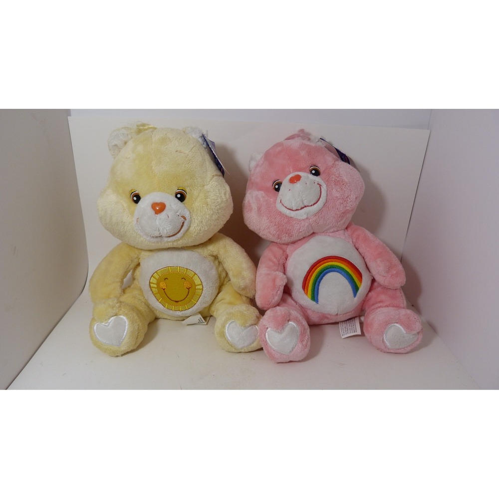Care Bears Celebration Collection Funshine & Cheer Bear Plush Set 2004 Toy